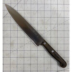 J.A. Henckels Chefs Knife 731 8" Rosewood Handle Solingen Germany Stainless Stee